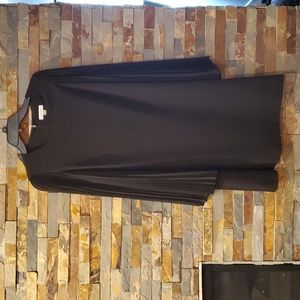 Calvin Klien Black long flutter sleeve dress 14